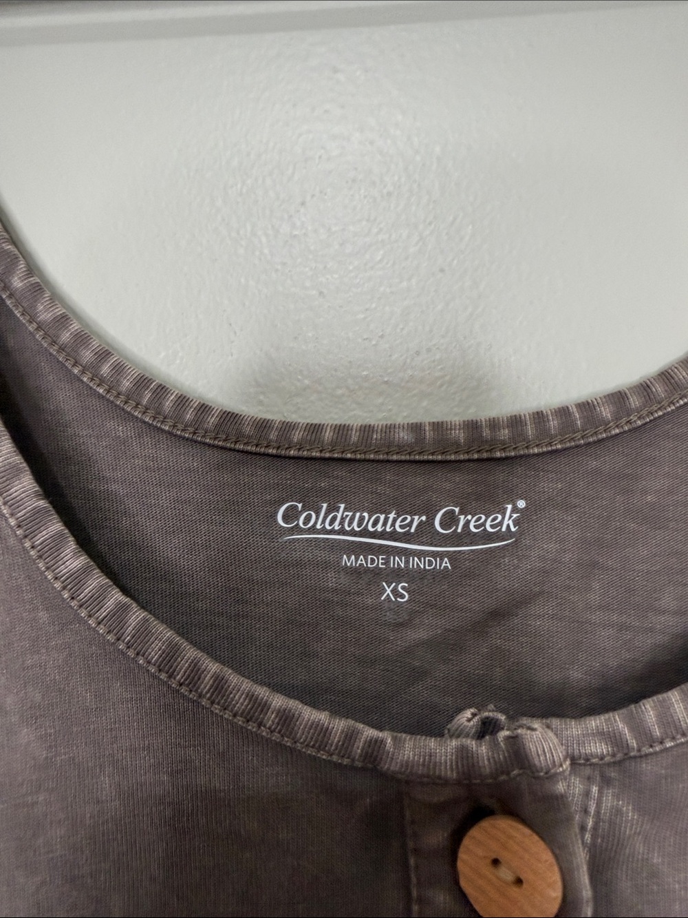 Coldwater Creek Sleeveless Button-Front Jumpsuit in Dusty Brown XS - Picture 3 of 7